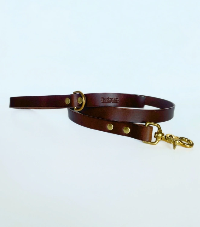 Ručne robené kožené vodítko Chocolate Brown