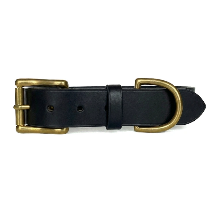 Ručne robený kožený obojok Black 