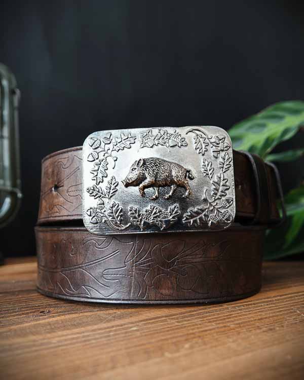 Tmavohnedý poľovnícky opasok Diviak