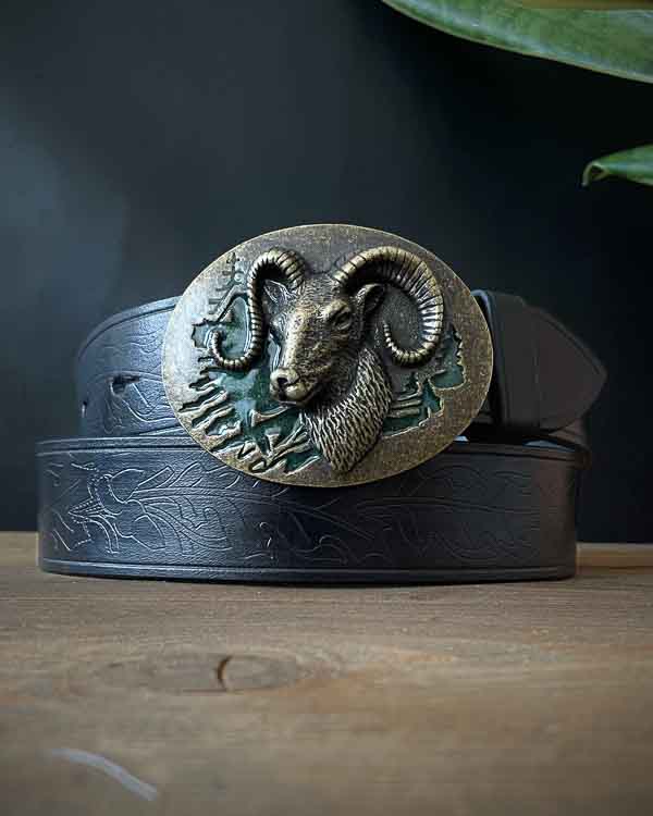 Čierny poľovnícky opasok Muflón