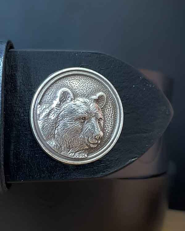 Čierny poľovnícky opasok Medveď - Concho