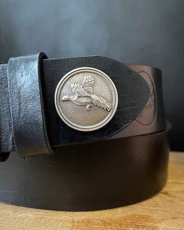 Čierny poľovnícky opasok Bažant - Concho 