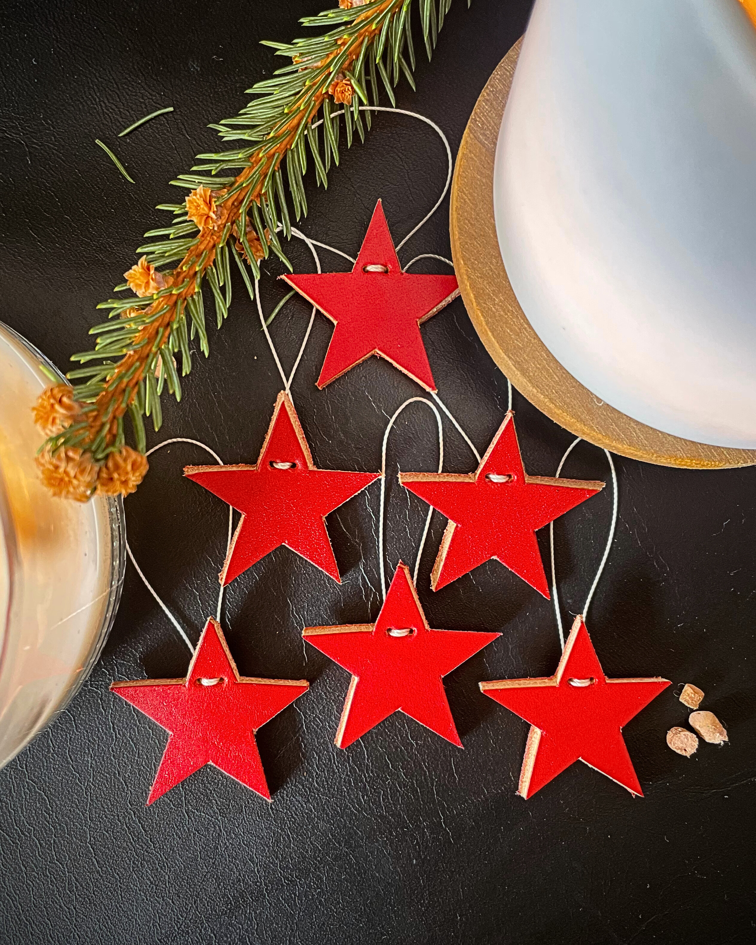 Vianočné hviezdičky mini red