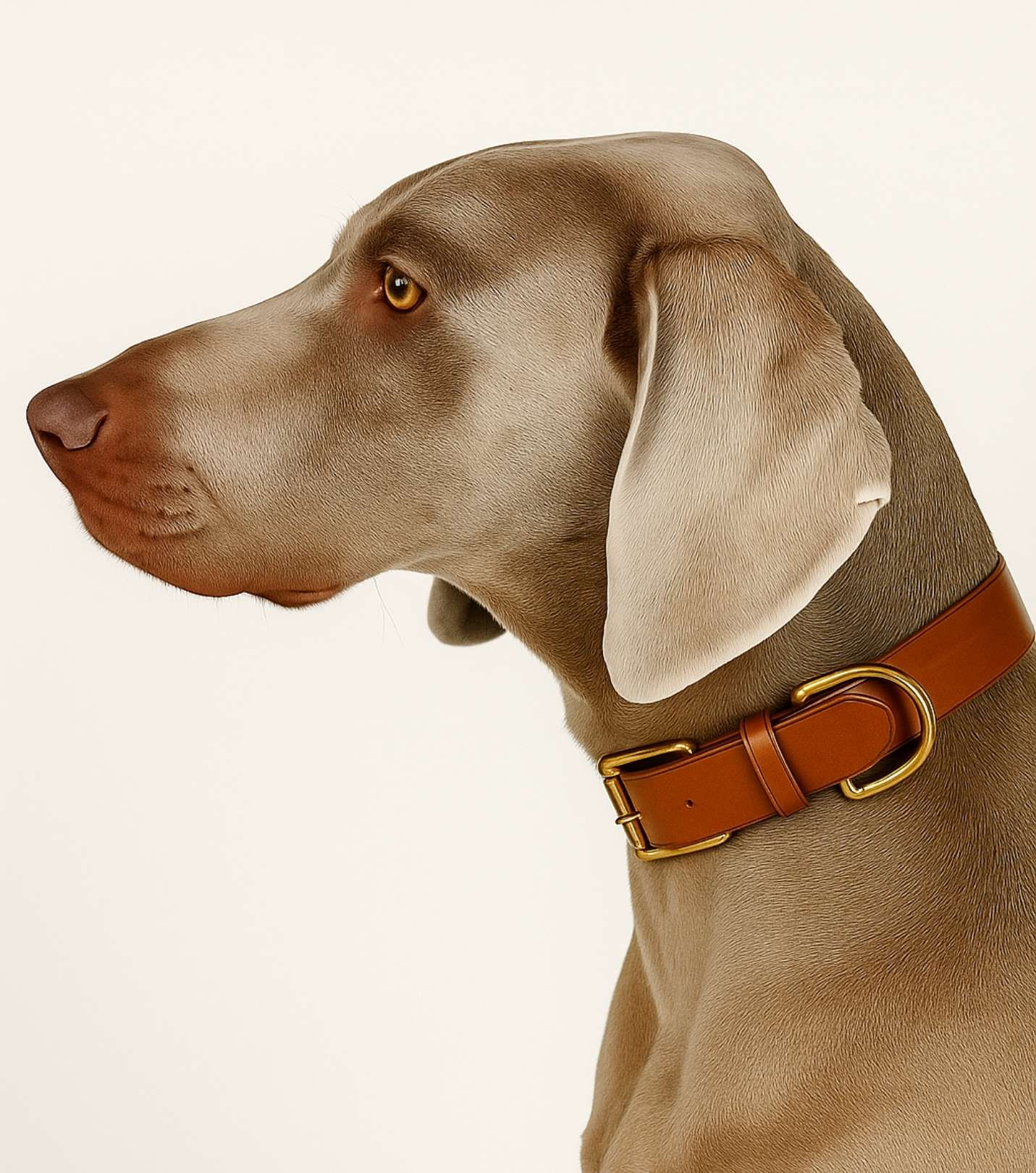 Ručne robený kožený obojok Walnut Brown