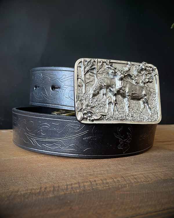 Čierny poľovnícky opasok Jeleň