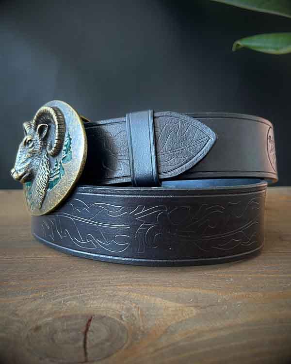 Čierny poľovnícky opasok Muflón