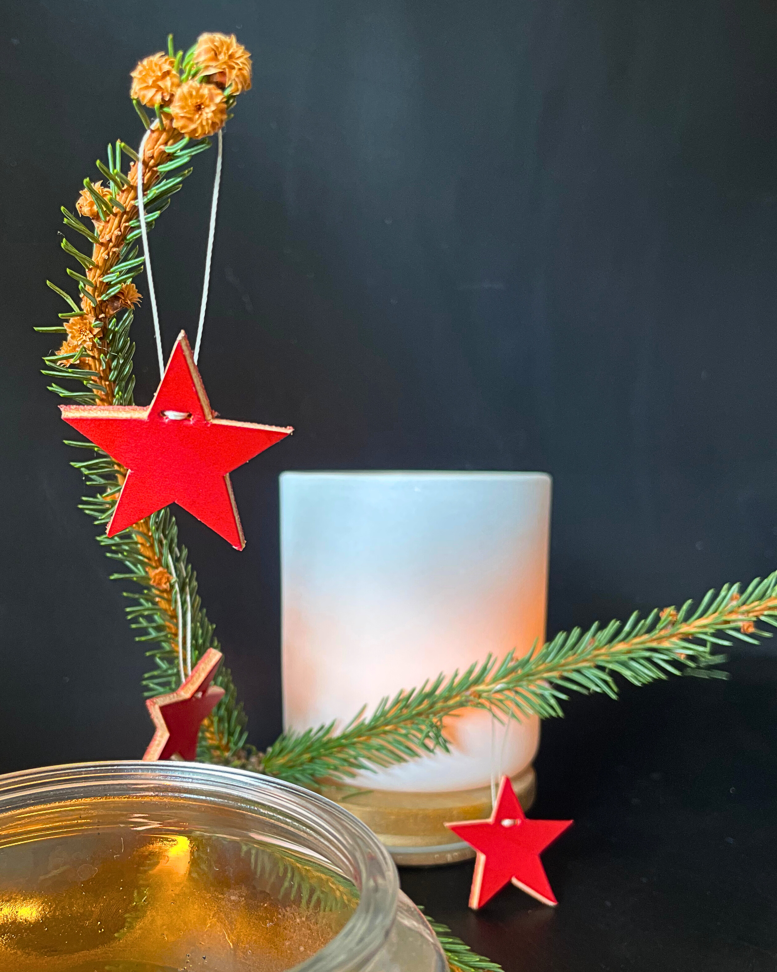 Vianočné hviezdičky mini red