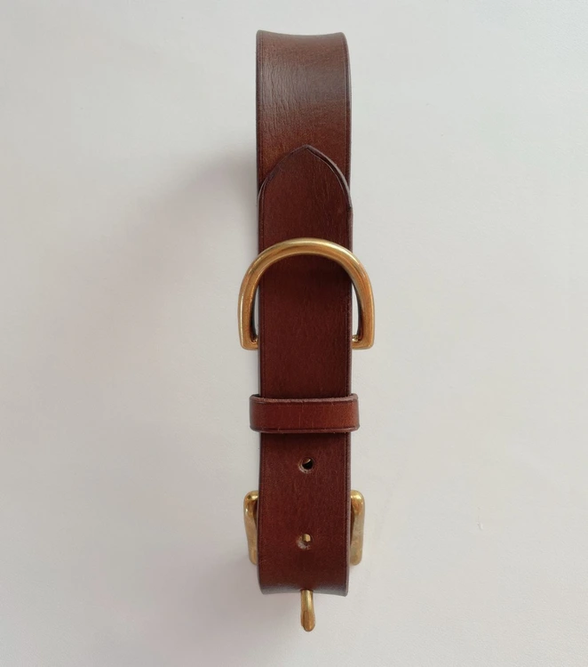 Ručne robený kožený obojok Chocolate Brown