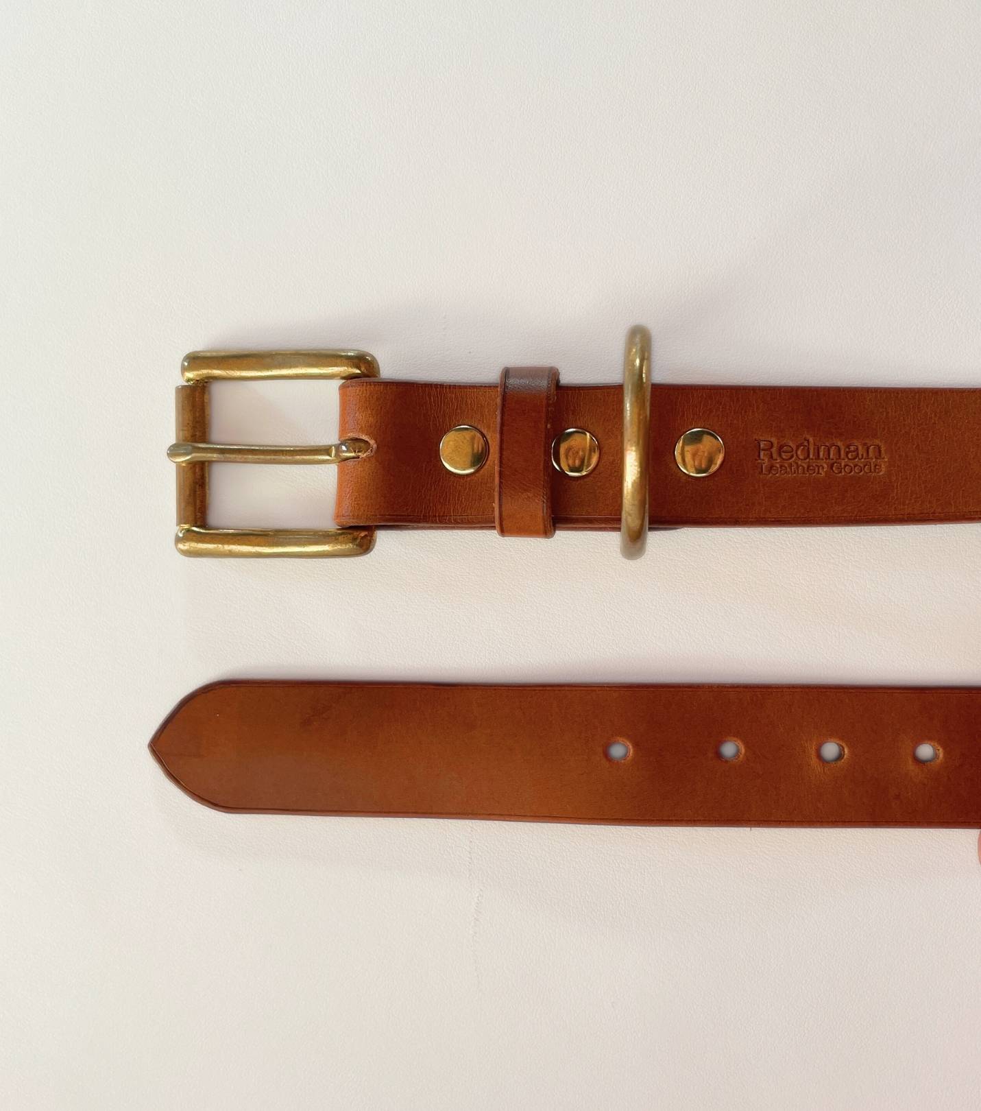 Ručne robený kožený obojok Walnut Brown