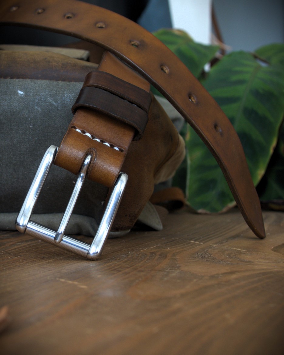 Pánsky kožený opasok Walnut