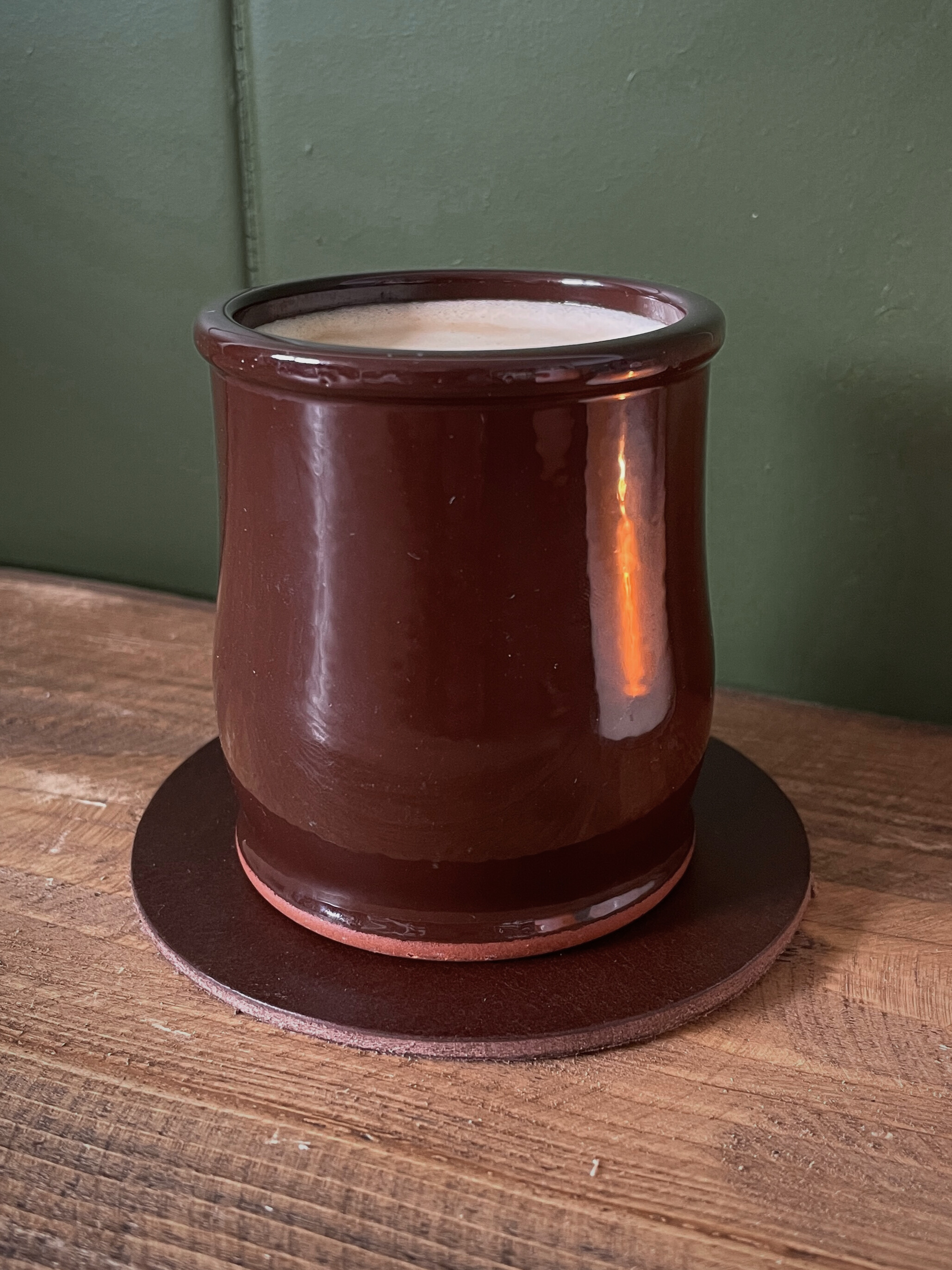 Kožené podložky pod poháre Medium Brown