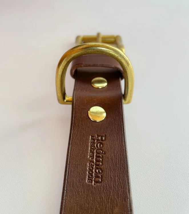 Ručne robený kožený obojok Chocolate Brown