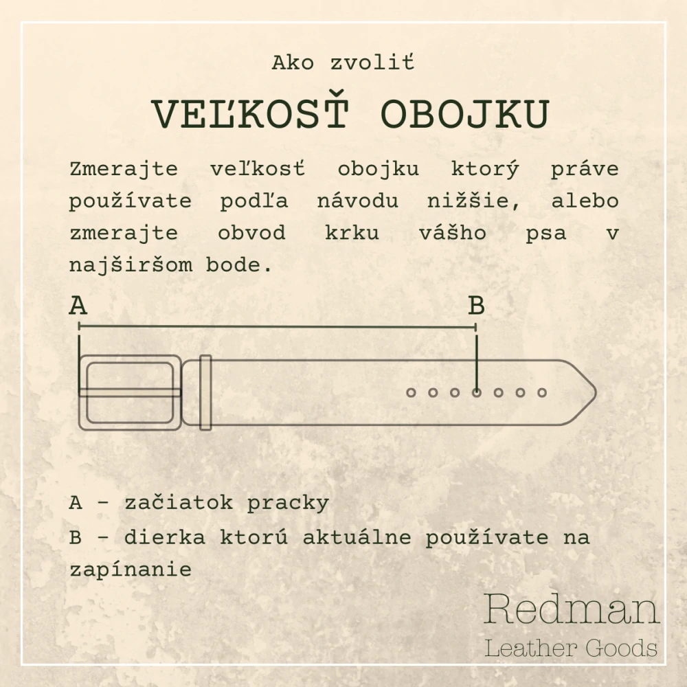 Ručne robený kožený obojok Black 