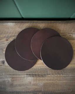 Kožené podložky pod poháre Medium Brown