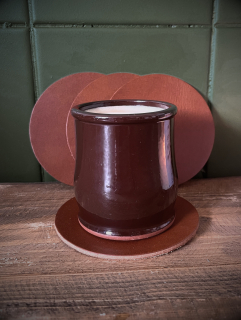 Kožené podložky pod poháre Light Brown